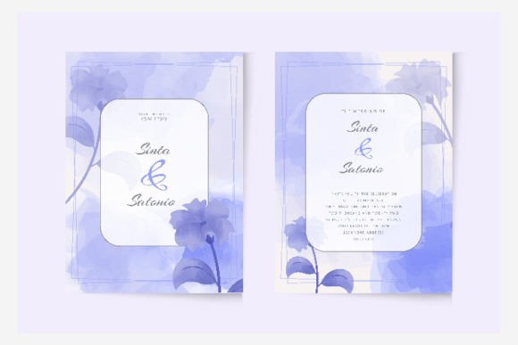 Evaluating the Watercolor Simple Purple Floral Wedding Design Asset