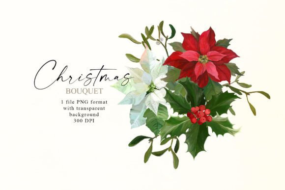 Mastering Holiday Design with a Christmas Floral Bouquet PNG