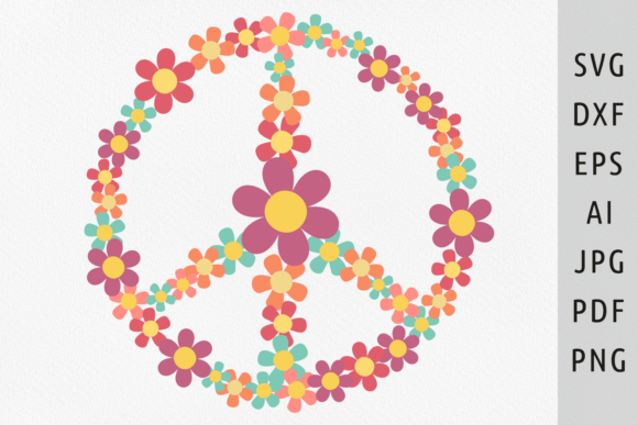 The Groovy Floral Peace Sign: A Multiformat Vector Asset for Creative Projects